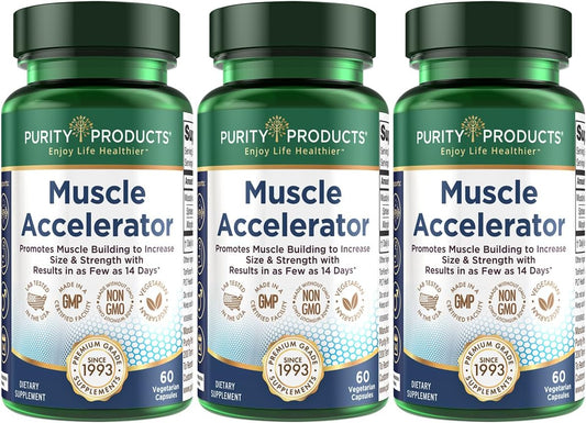 Ayurvedic Herbal Muscle Accelerator Supplement for Strength, Endurance & Growth - 60 Veg Caps