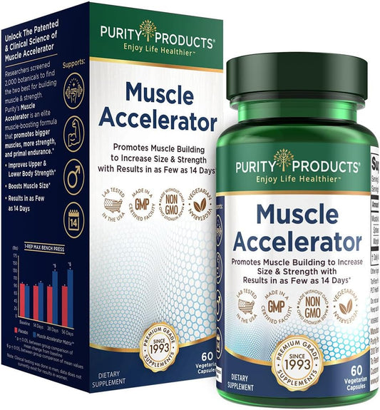 Ayurvedic Muscle Accelerator Blend for Strength, Endurance, and Growth - 60 Veg Capsules