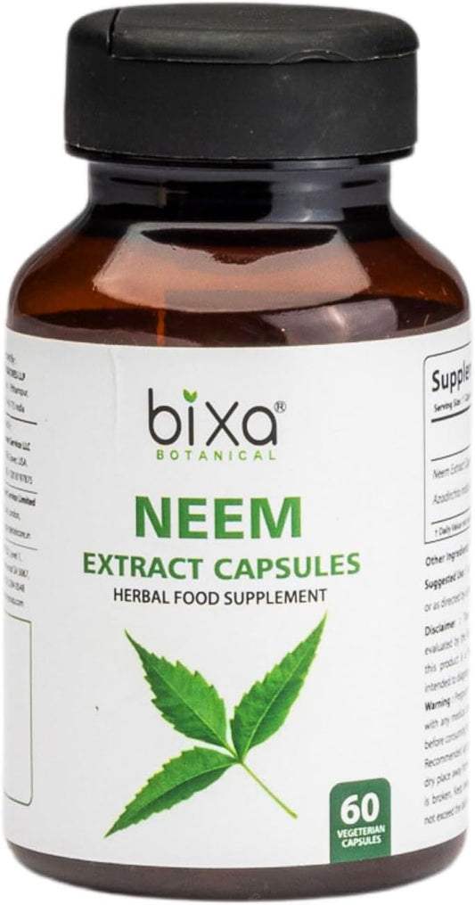 Ayurvedic Neem Leaf Extract Herbal Supplement for Skin Cleansing & Immunity Boosting (60 Count)