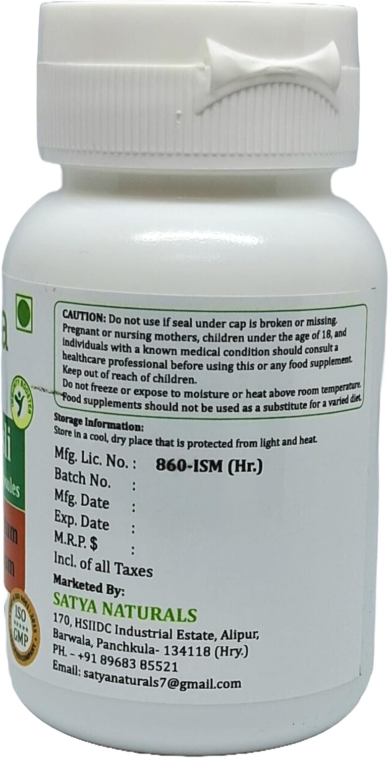 Ayurvedic Safed Musli Forte Capsules 500 mg | Natural Herbal Supplement for Men and Women | 60 Veg Capsules | Chlorophytum Arundinaceum Extract