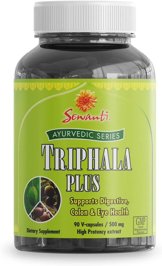 Ayurvedic Triphala Capsules for Digestive Health - Amla, Bibhitaki, Haritaki - 90 V-Capsules/ 500mg