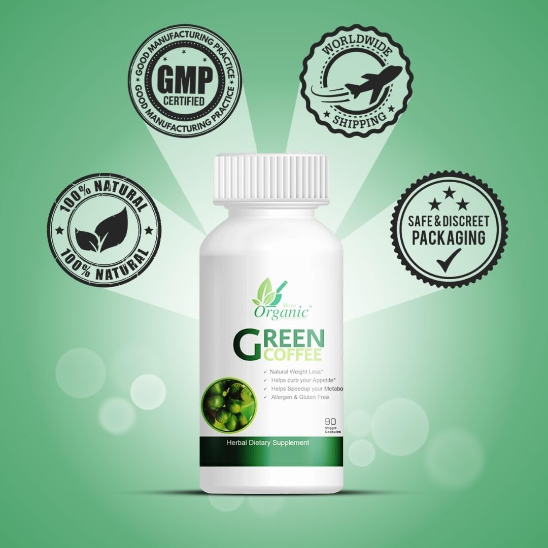 Ayush Remedies Green Coffee Bean Extract Capsules 480mg - Pack of 2 (180 Capsules Total)