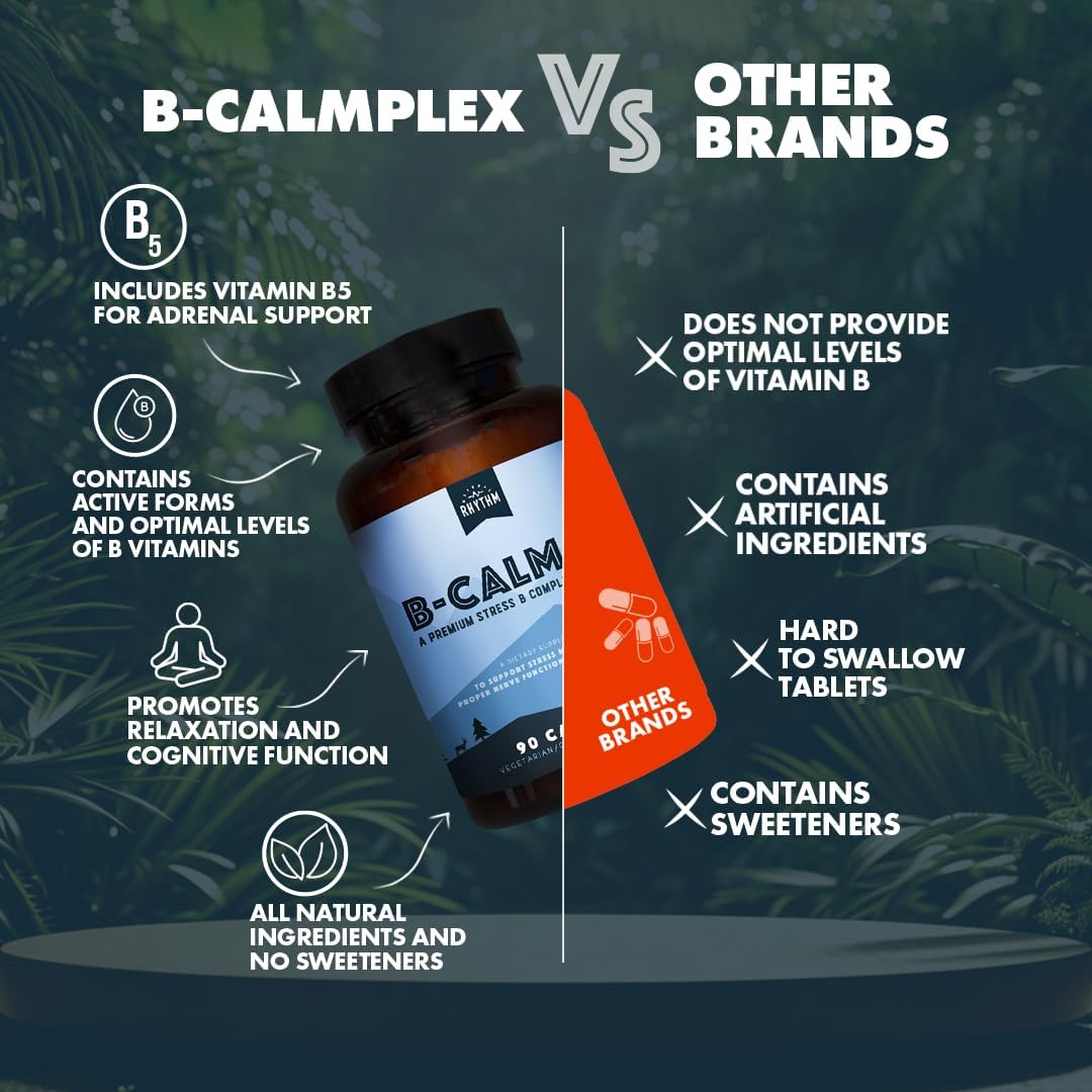 B-CALMplex Nerve Function Support, Unique B Vitamin Blend, 90 Capsules, 3 Month Supply