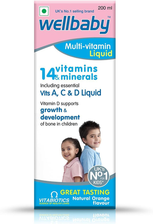 Baby Multivitamin Liquid 200ml | 6.76 Fl Oz - Walbaby (1 Pack)