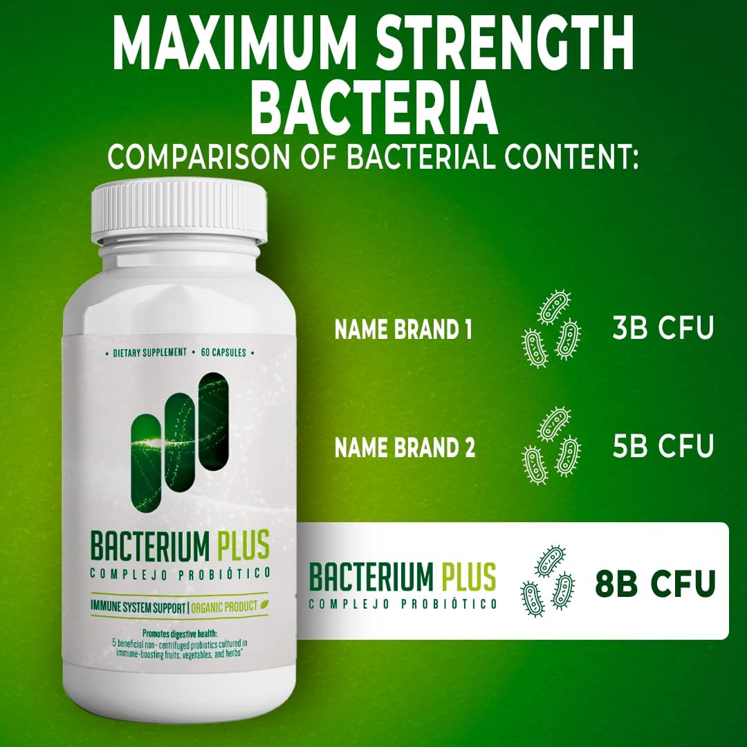 BACTICURE Bacterium Plus: Natural Immune System Support - Patented Formula - 240 Count (2 Pack)