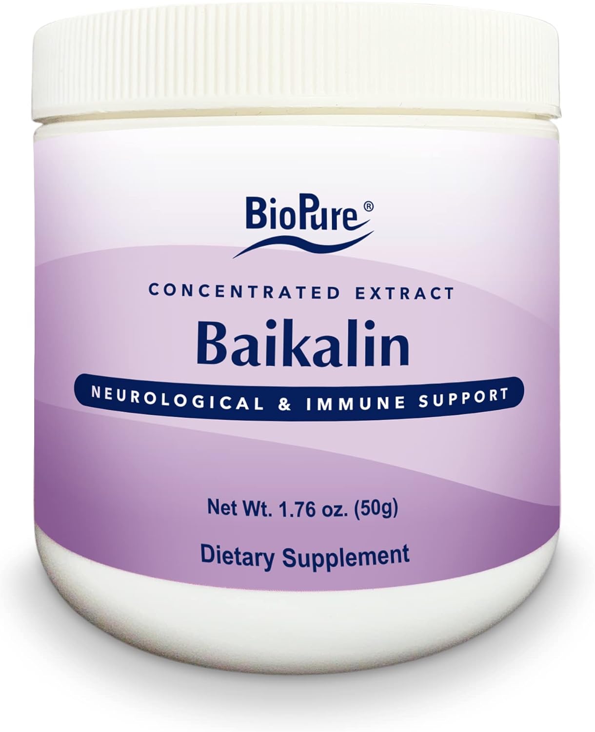Baikalin Herb Extract Powder for Neurological & Immune Support - Chinese Skullcap Root Extract for Stress Management & Wellness - 50g