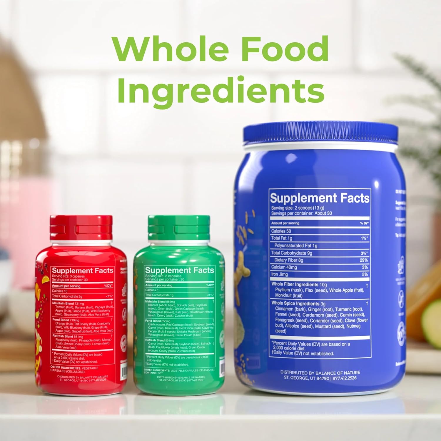 Balance of Nature Whole Health System - Natural Whole Food Supplements for Complete Wellness - 30 Servings