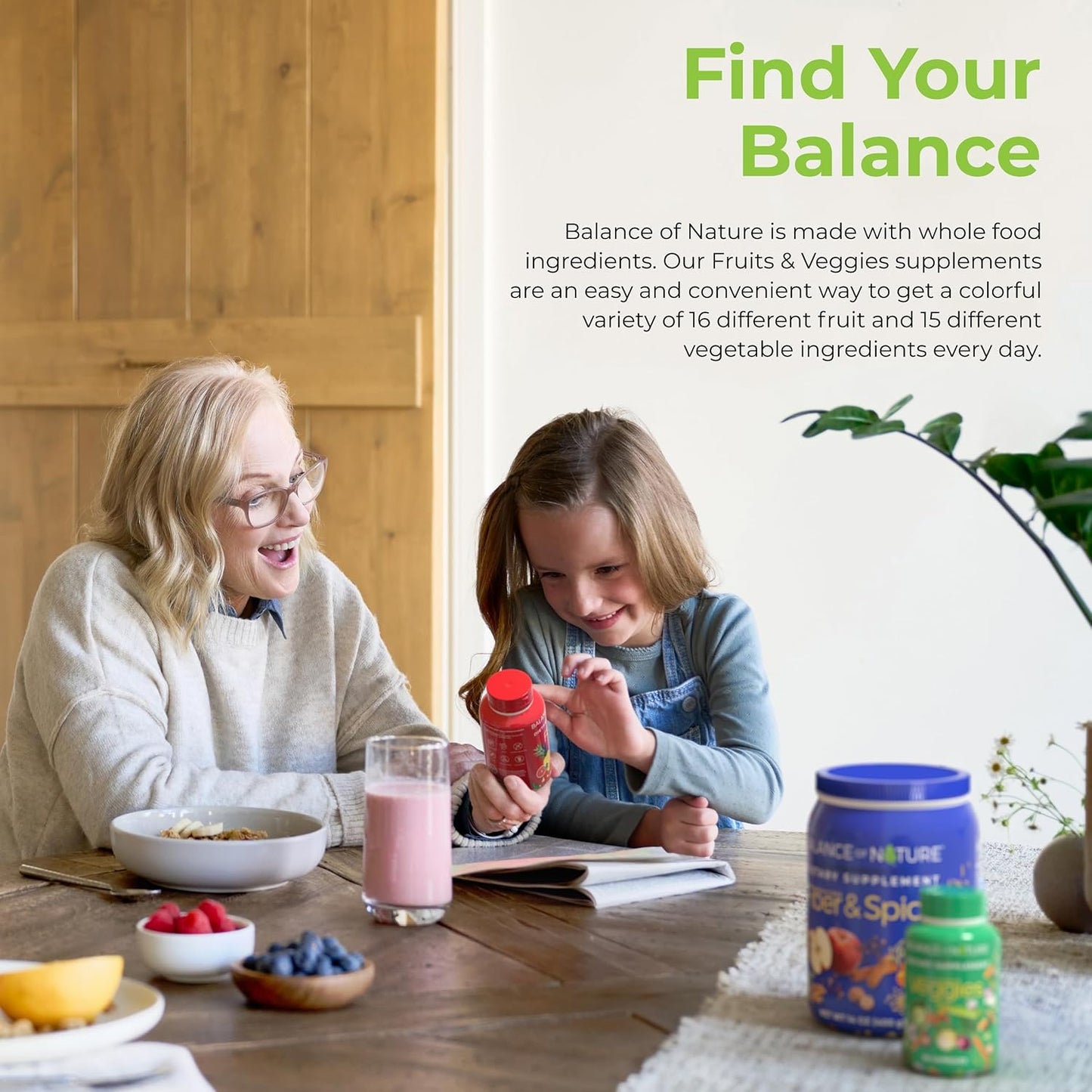 Balance of Nature Whole Health System - Natural Whole Food Supplements for Complete Wellness - 30 Servings
