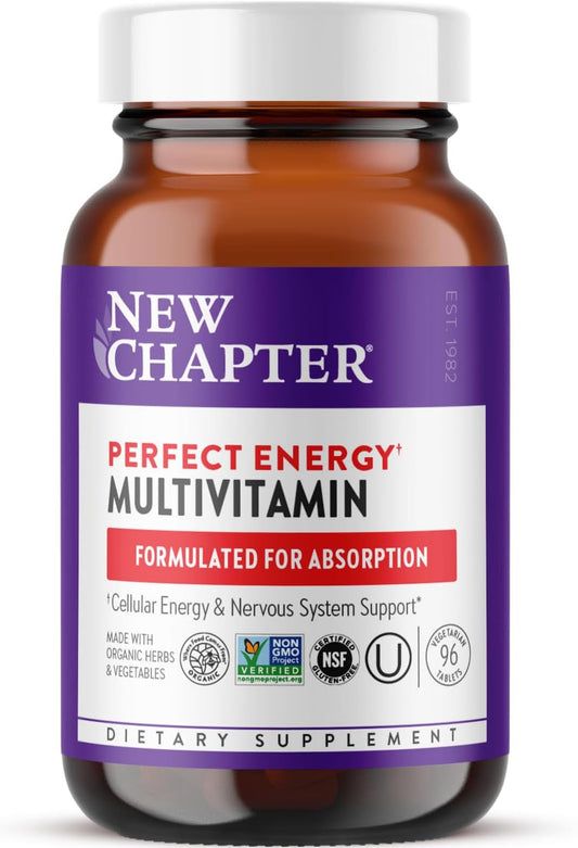 Balanced Energy & Stress Support Multivitamin with B Vitamins, Vitamin D3, Non-GMO Ingredients - 96 ct