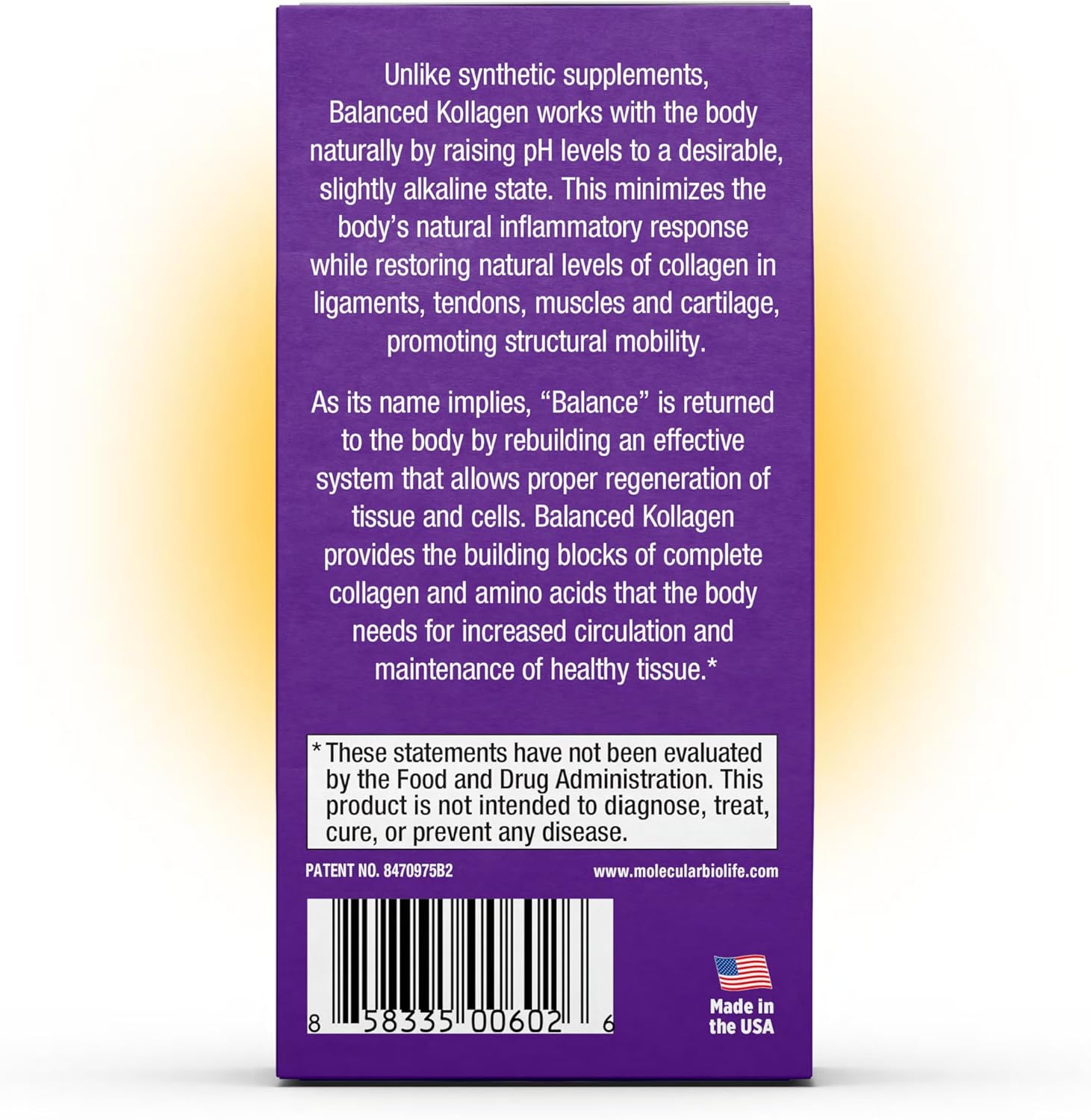 Balanced Kollagen: Eggshell Membrane & Avian Collagen Supplement for Joint Health - Types I, II, V, X Collagen