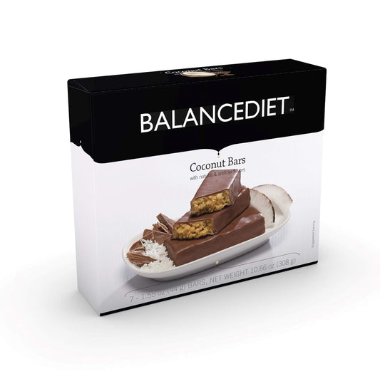 BalanceDiet™ Coconut Crunch Protein Bar Box - 15g Protein, Low Carb - Pack of 7 Bars