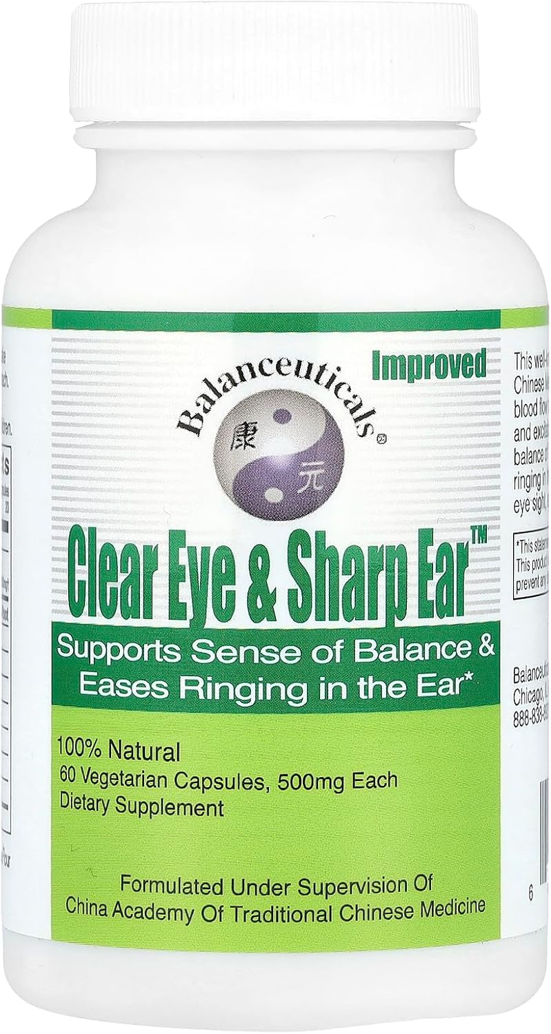 Balanceuticals Clear Eye & Sharp Ear Dietary Supplement Capsules - 60 Count Bottle, 500mg