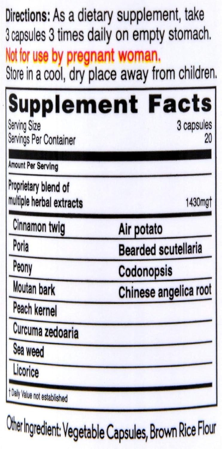 Balanceuticals Ovary & Uterus Clean Capsules - 500 mg Dietary Supplement, 60-Count Bottle