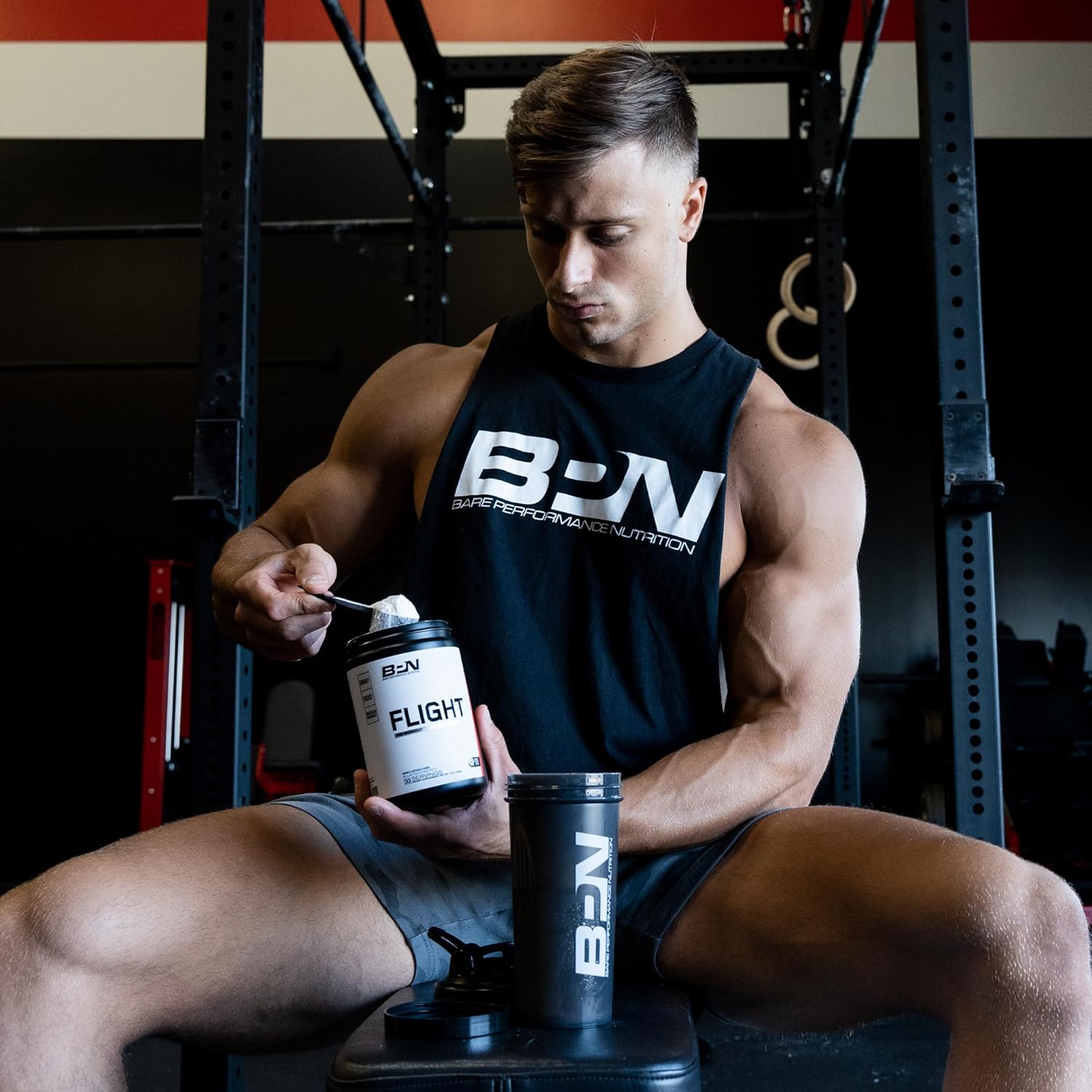 Bare Performance Nutrition BPN Flight Pre Workout - Strawberry Kiwi Flavor, 30 Servings - Boost Energy, Focus, Endurance, and Muscle Pumps with CarnoSyn Beta Alanine