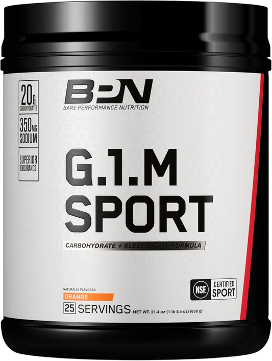 BARE PERFORMANCE NUTRITION G.1.M Sport Endurance Formula with Electrolytes and Cluster Dextrin - Orange Flavor