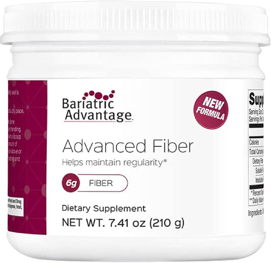 Bariatric Advantage Advanced Fiber Powder: Promotes Healthy Intestines, Boosts Calcium & Magnesium Absorption - Unflavored, 30 Servings