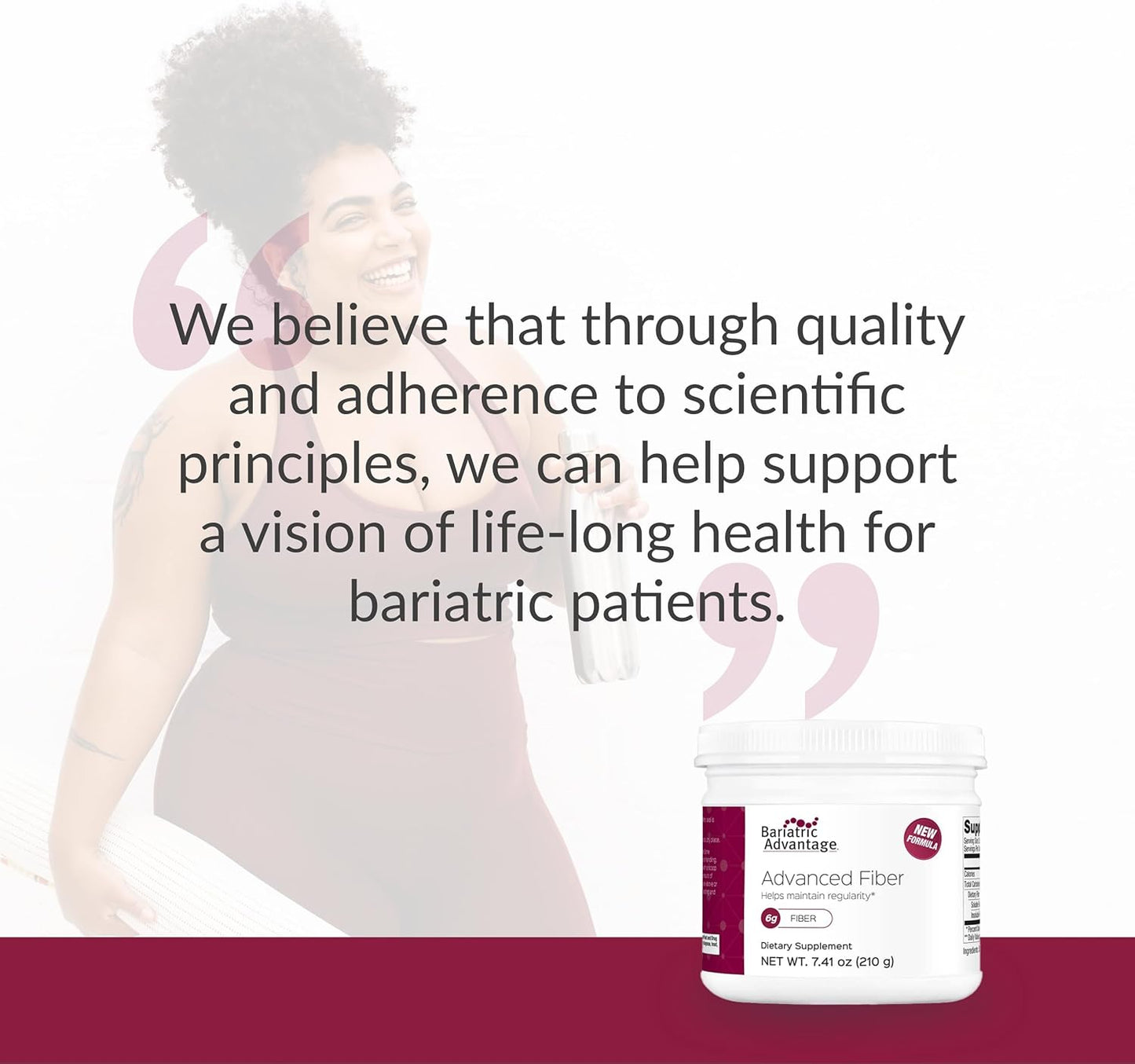 Bariatric Advantage Advanced Fiber Powder: Promotes Healthy Intestines, Boosts Calcium & Magnesium Absorption - Unflavored, 30 Servings