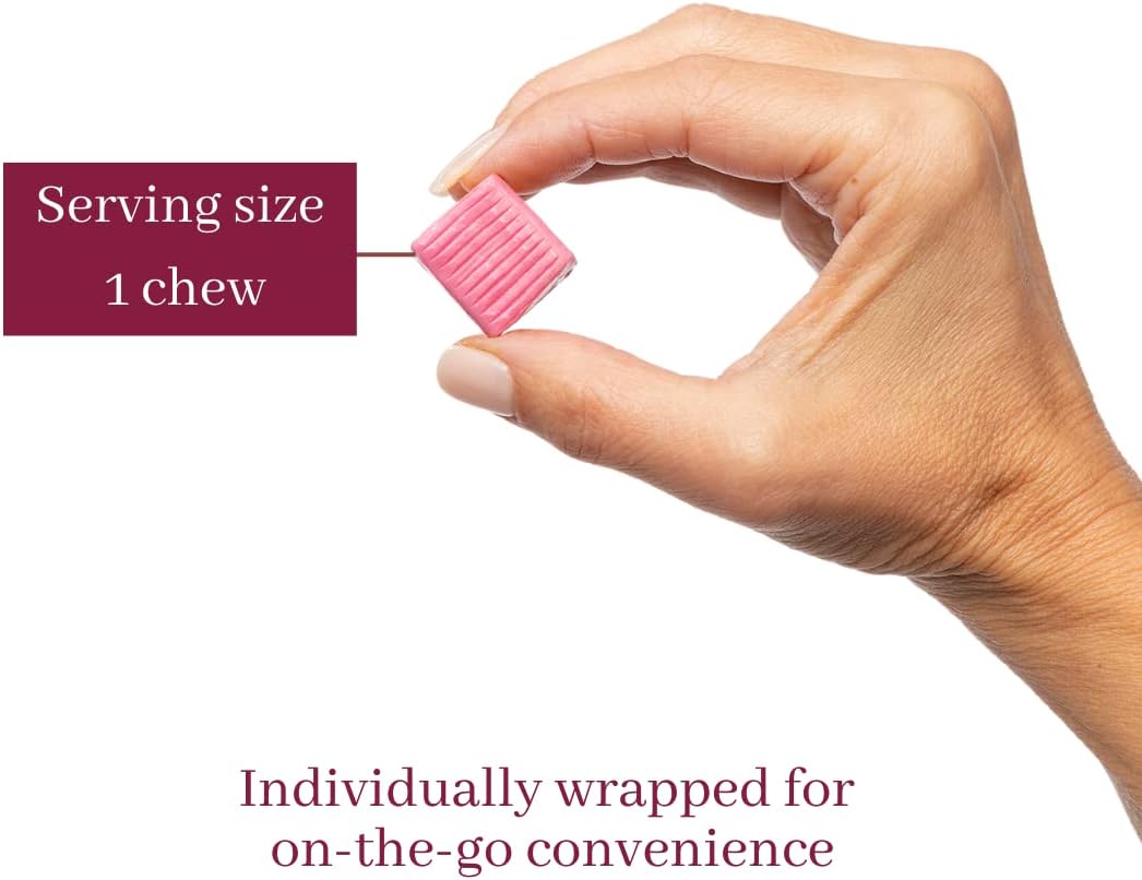 Bariatric Advantage Calcium Citrate Chewy Bites 500 mg - Vitamin D3 - Sugar-Free Chewable Supplement - Raspberry Flavor - 90 Count for Bariatric Patients