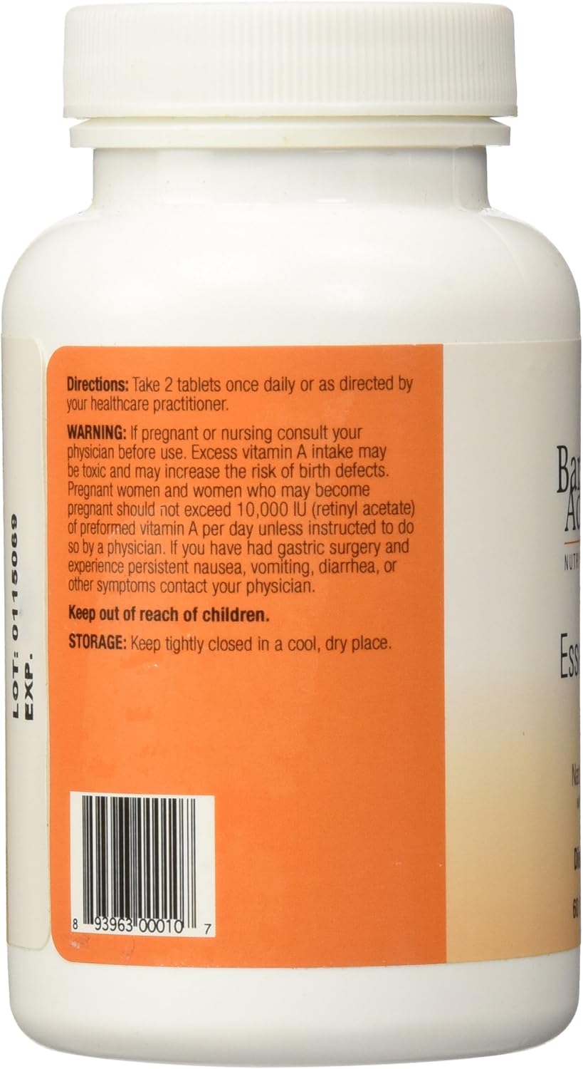 Bariatric Advantage Essential Multivitamin - Iron-Free with 200 DV Key Nutrients - Supports Trace Minerals - Orange - 60 Tablets