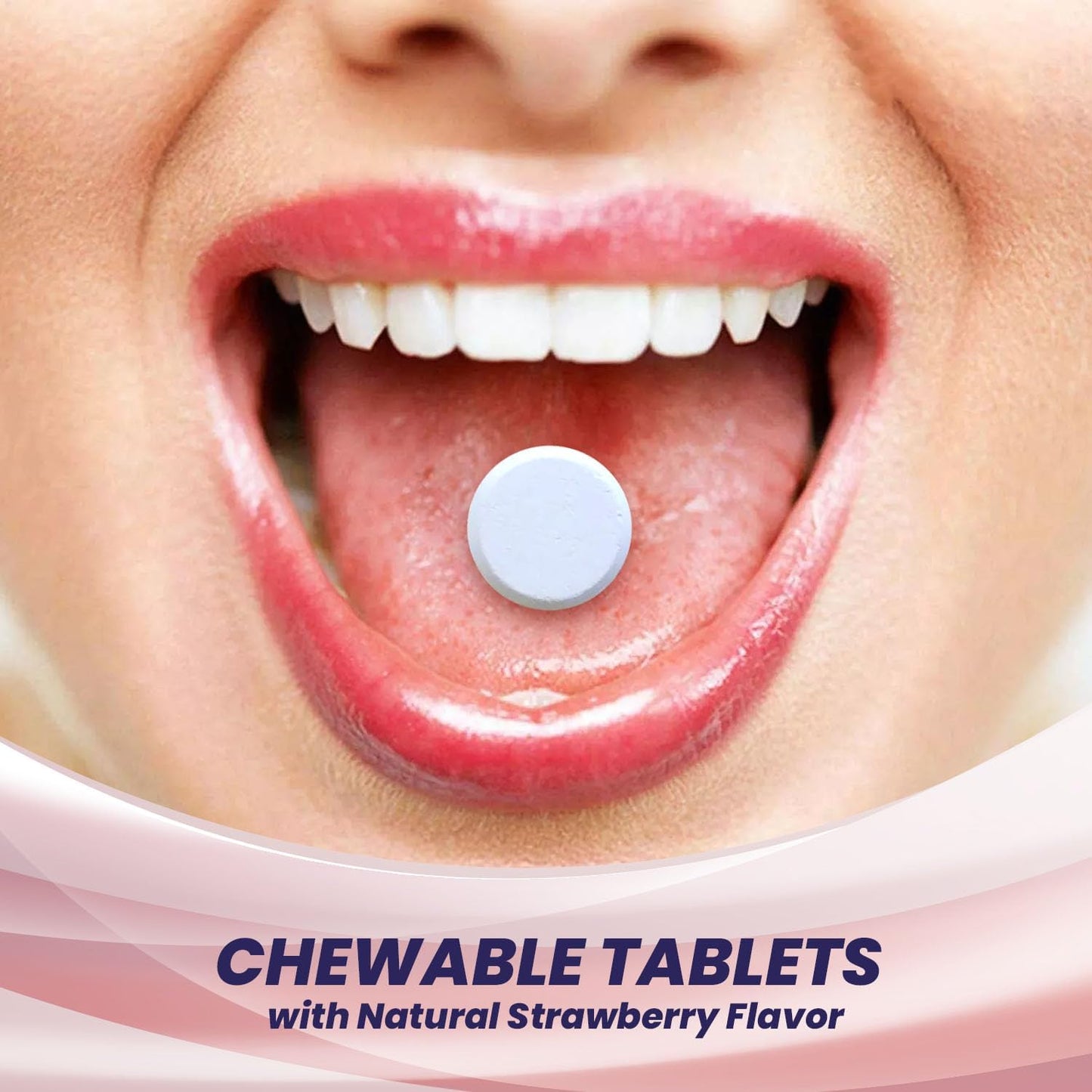 Bariatric Calcium Citrate 600mg Chewable Tablets with Magnesium & Vitamin D3 - 180 Ct, Natural Strawberry Flavor, Vegetarian Formula for Surgery Patients