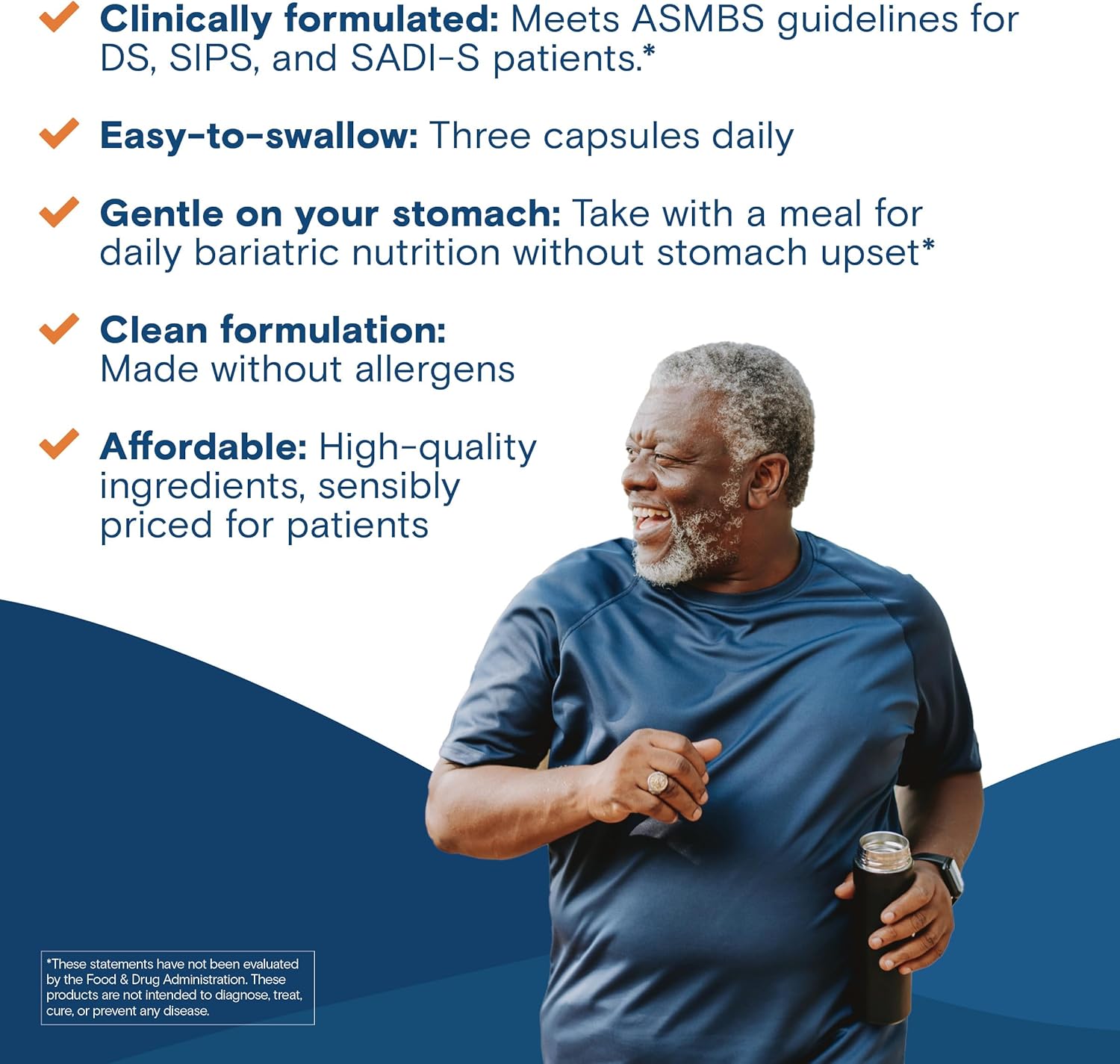 Bariatric Fusion High ADEK Multivitamin Capsules for Duodenal Switch Surgery Patients - Iron & Easy to Swallow - 1 Year Supply