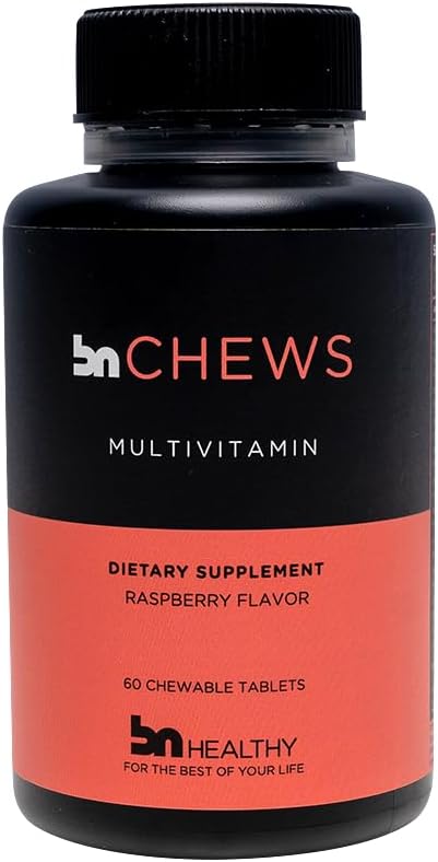 Bariatric Multivitamin Chewable with 26 Essential Nutrients - Raspberry Flavored - 60 Count - Supports Men & Women's Health - 30 Day Supply