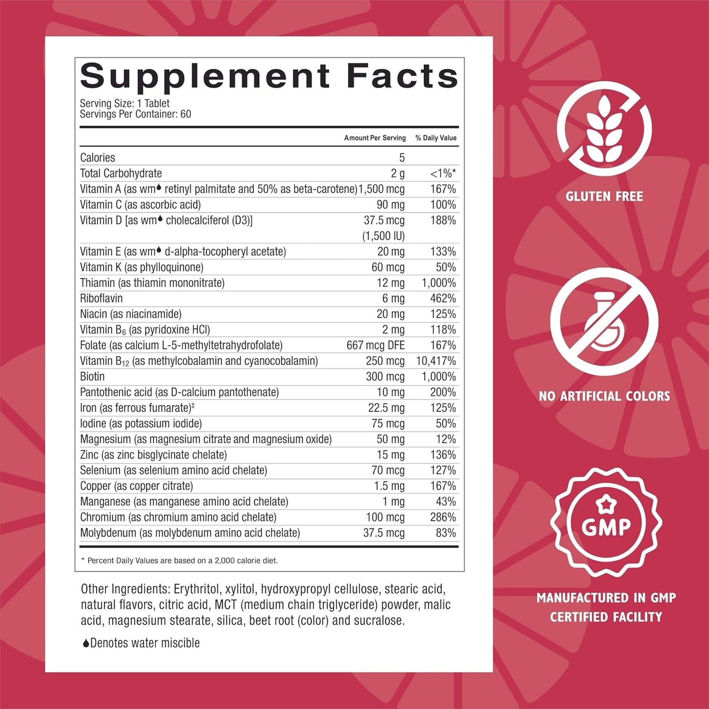 Bariatric Multivitamin Chewables with Iron - Essential Supplements for Gastric Bypass and Sleeve Gastrectomy - Berry Flavor (180 Tablets)