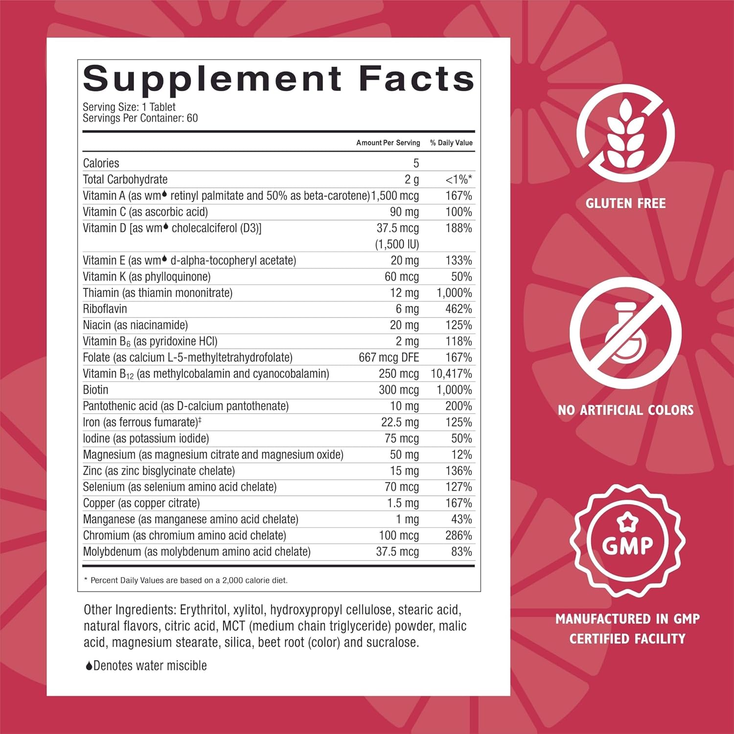 Bariatric Multivitamin Chewables with Iron - Essential Supplements for Gastric Bypass and Sleeve Gastrectomy - Berry Flavor (180 Tablets)