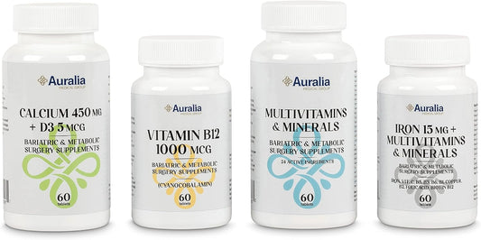 Bariatric Multivitamin Iron Calcium B12 Supplements for Gastric Surgery - 2-Month Supply