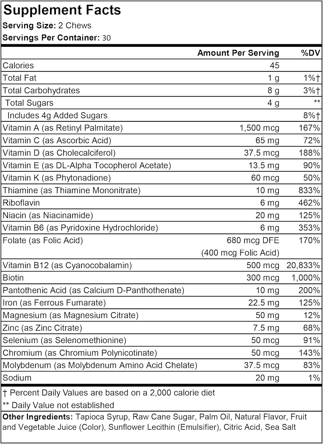 Bariatric Multivitamin Soft Chews with 22.5mg Iron | Individually Wrapped | Multi-Flavor | 60 Count
