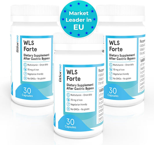 Bariatric Multivitamin with Iron After Gastric Bypass - 90 Day Supply - One Daily WLS Forte Capsule