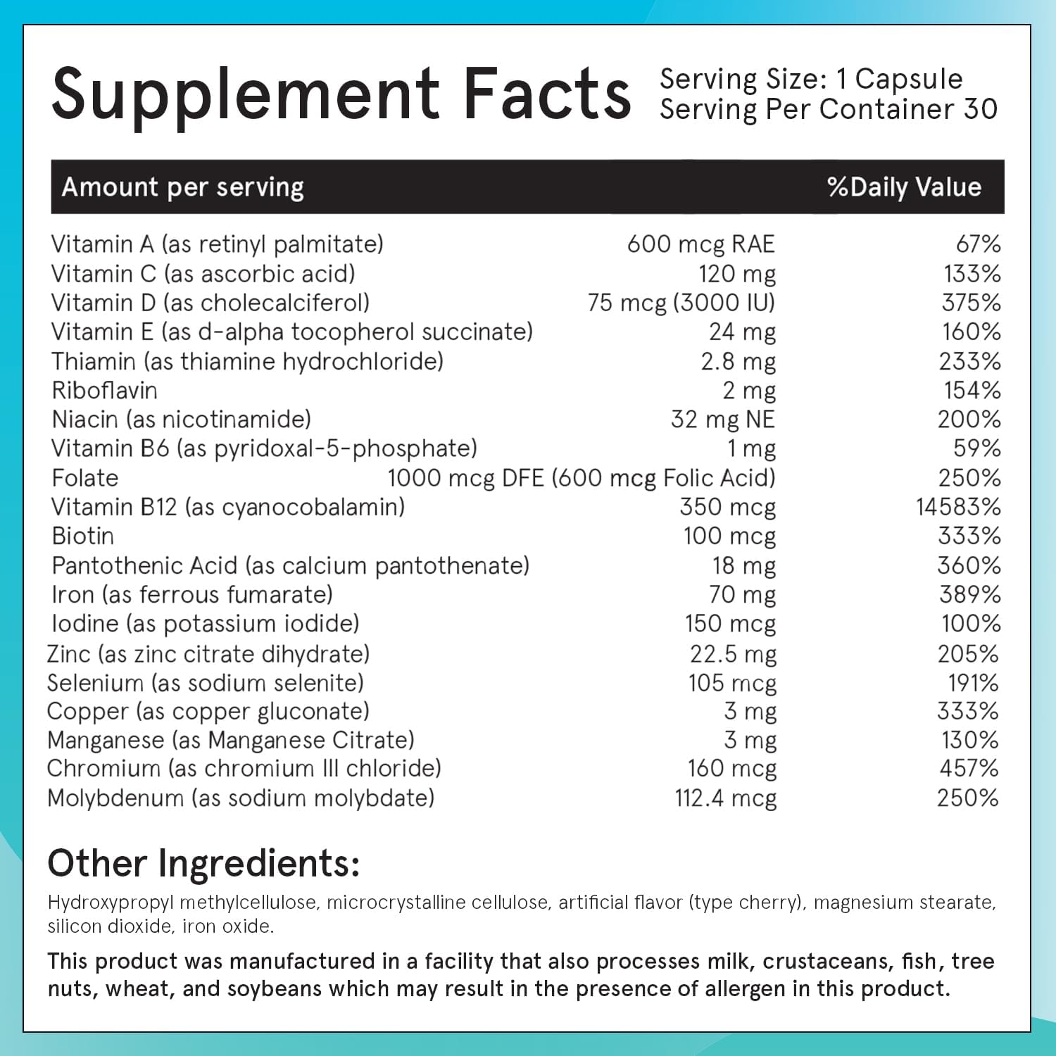 Bariatric Multivitamin with Iron After Gastric Bypass - 90 Day Supply - One Daily WLS Forte Capsule