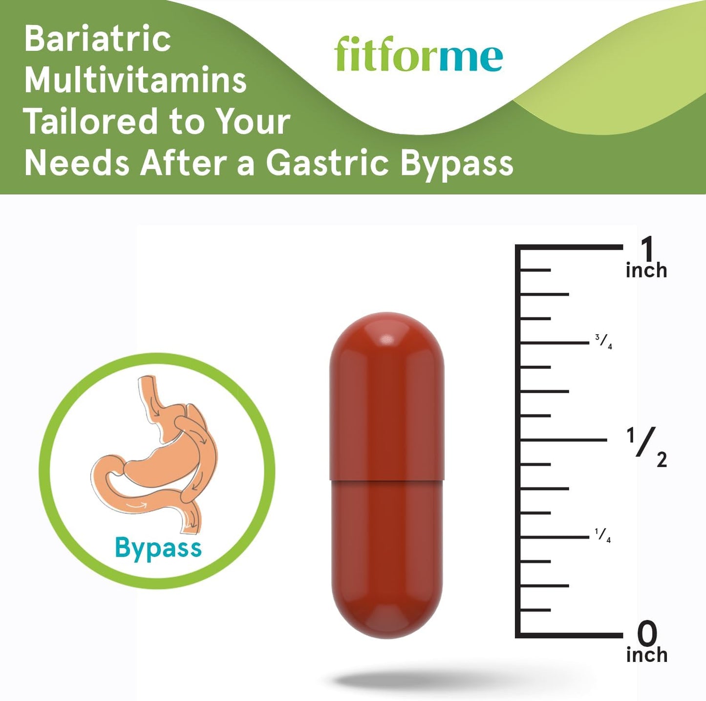 Bariatric Multivitamin with Iron After Gastric Bypass - 90 Day Supply - One Daily WLS Forte Capsule
