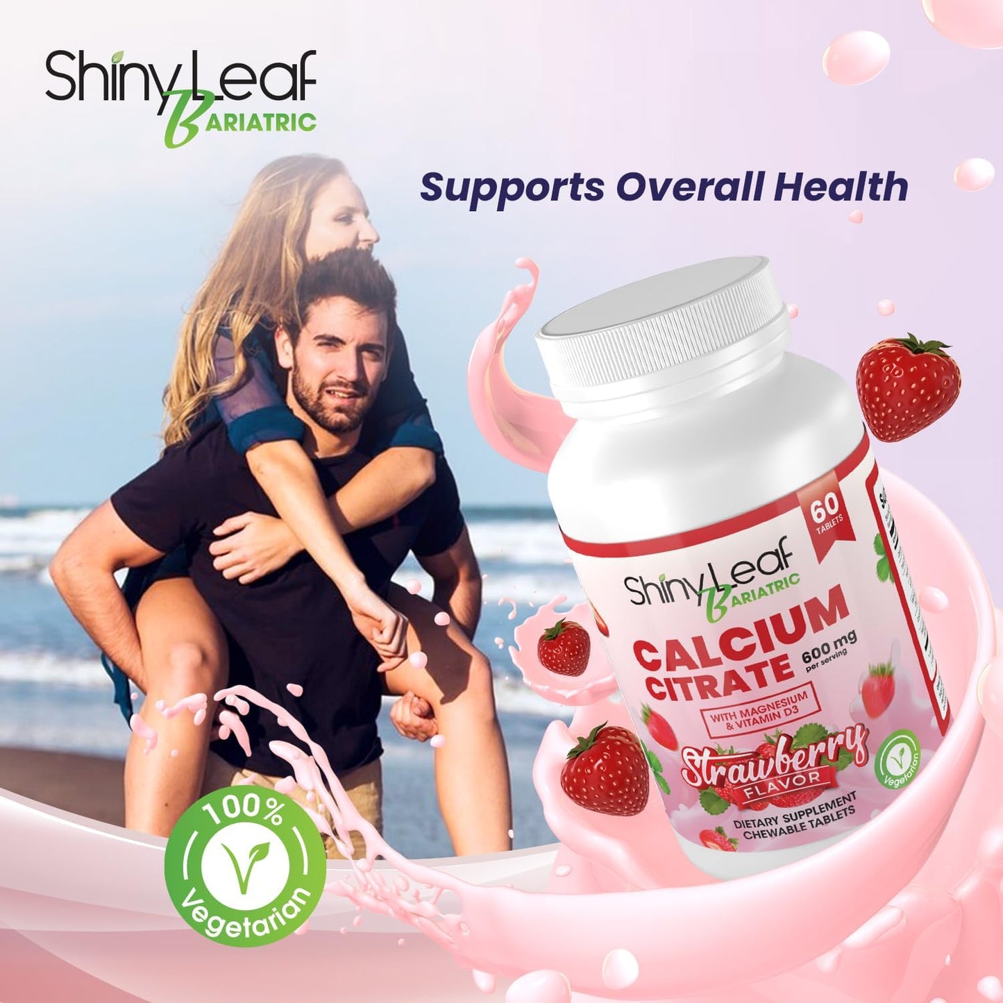 Bariatric Multivitamin with Iron Capsules & Calcium Citrate Chewables - 3 Month Supply for Post-Surgery