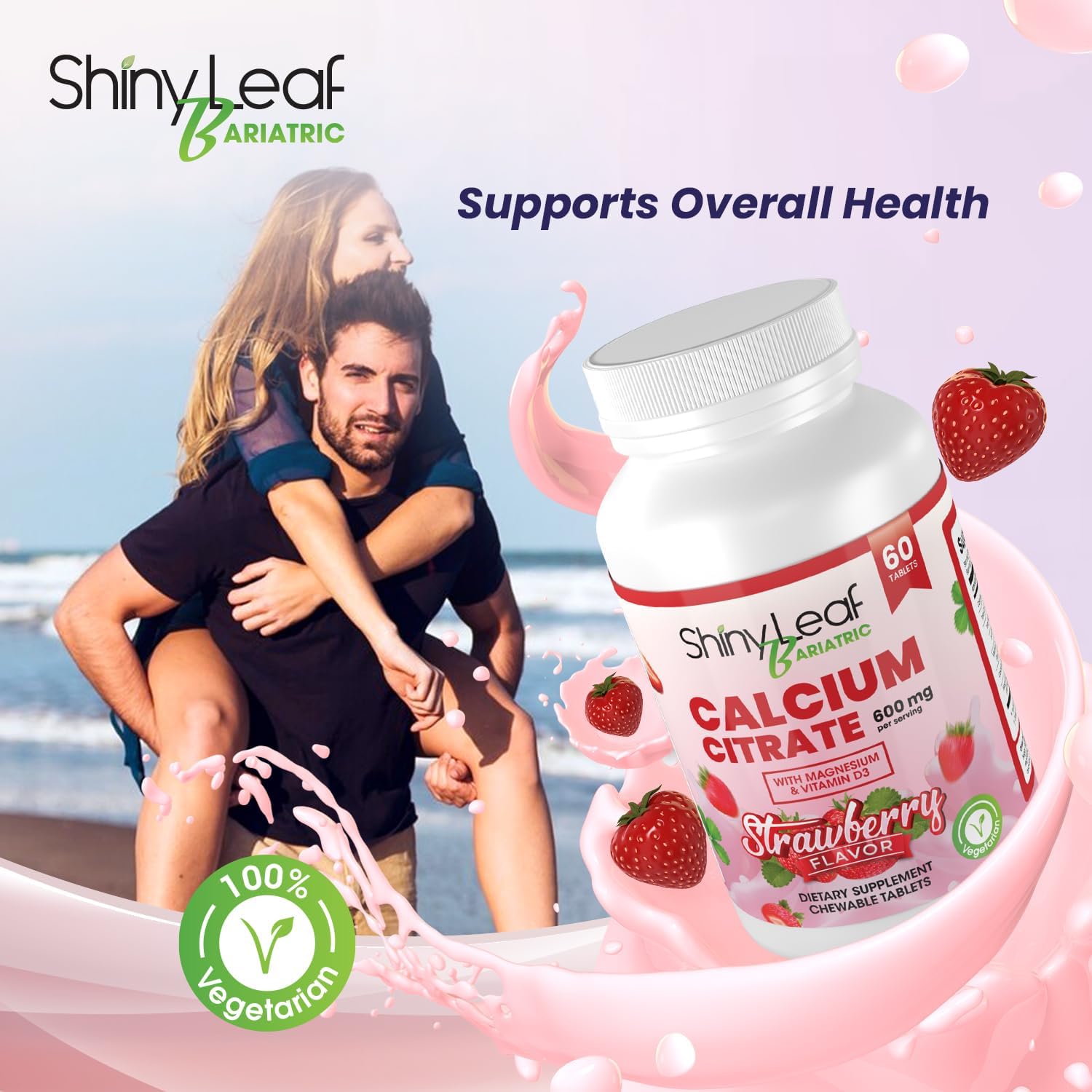 Bariatric Multivitamin with Iron Capsules & Calcium Citrate Chewables - 3 Month Supply for Post-Surgery