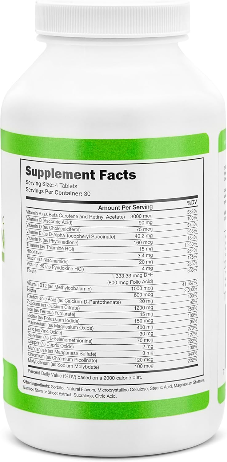 BariSlim Mixed Berry Bariatric Chewable Multivitamin Tablets with Calcium Citrate - Post Bariatric Surgery Vitamin for Gastric Bypass & Sleeve (120 Count)