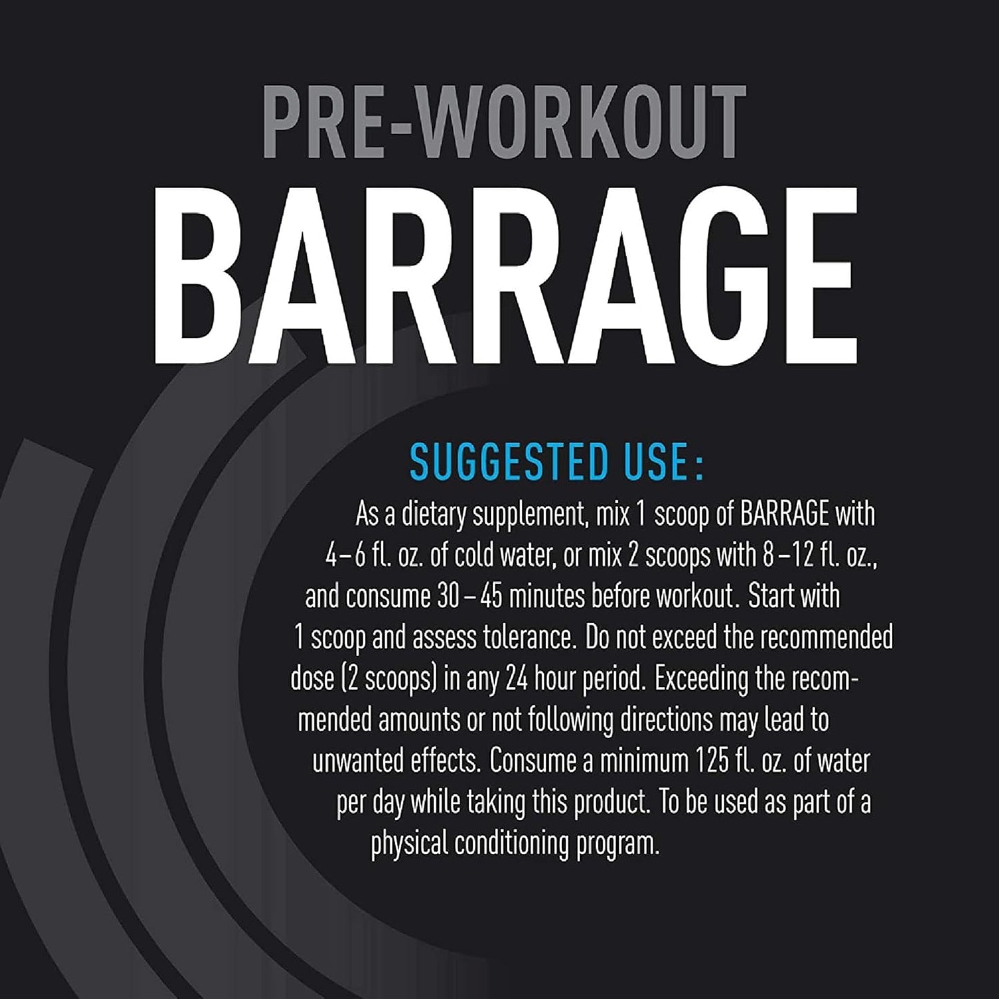 Barrage Pre Workout Powder - Ideal Preworkout for Women & Men, Creatine, Beta Alanine, Agmatine Sulfate, & Caffeine - Muscle Builder with Intense Energy - Grape Flavor (30 Servings)