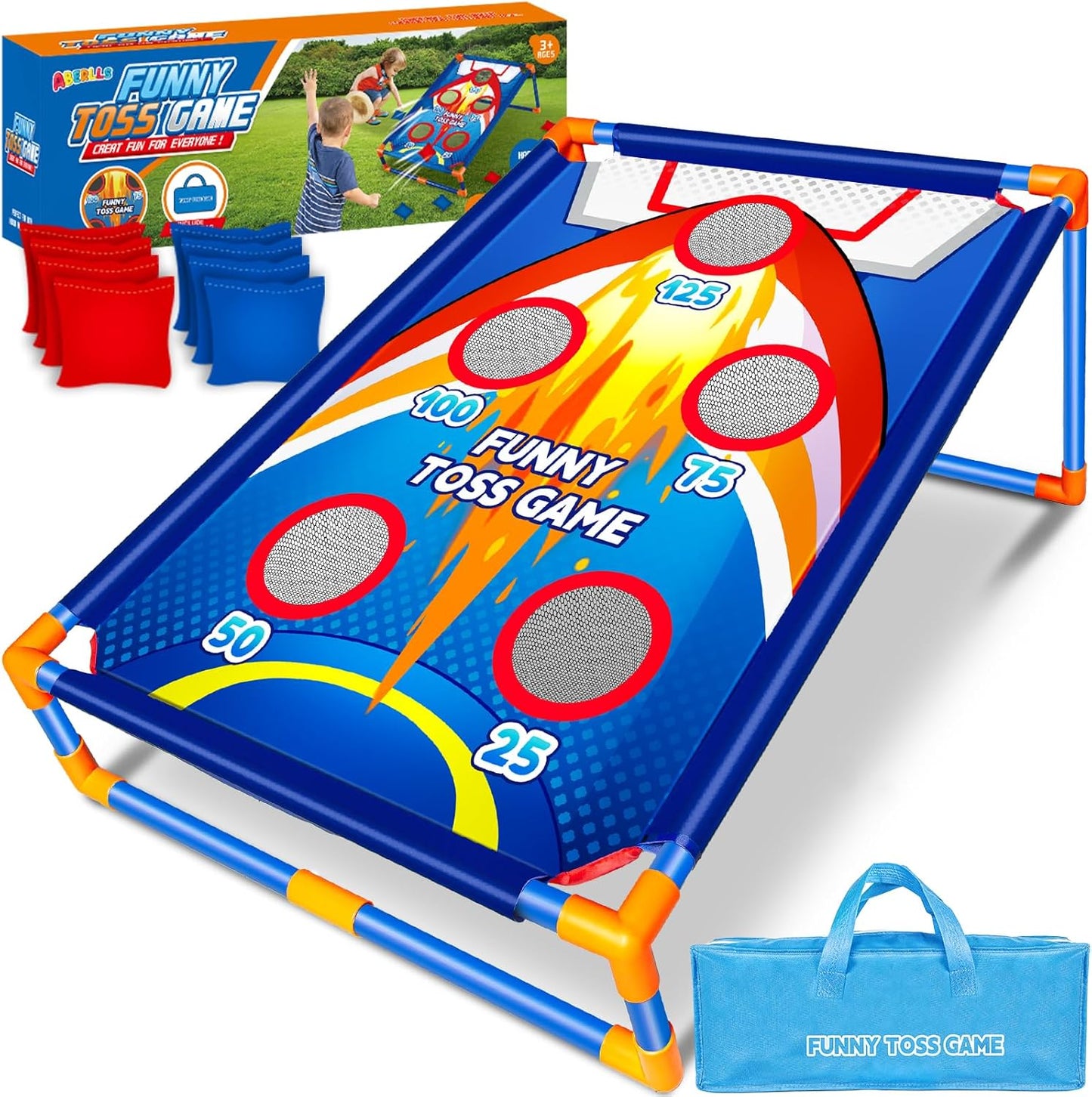 Bean Bag Toss Game for Kids Outdoor Activities - Fun Cornhole Games for Boys and Girls Ages 3-8 - Ideal Family Party Toy for Toddlers
