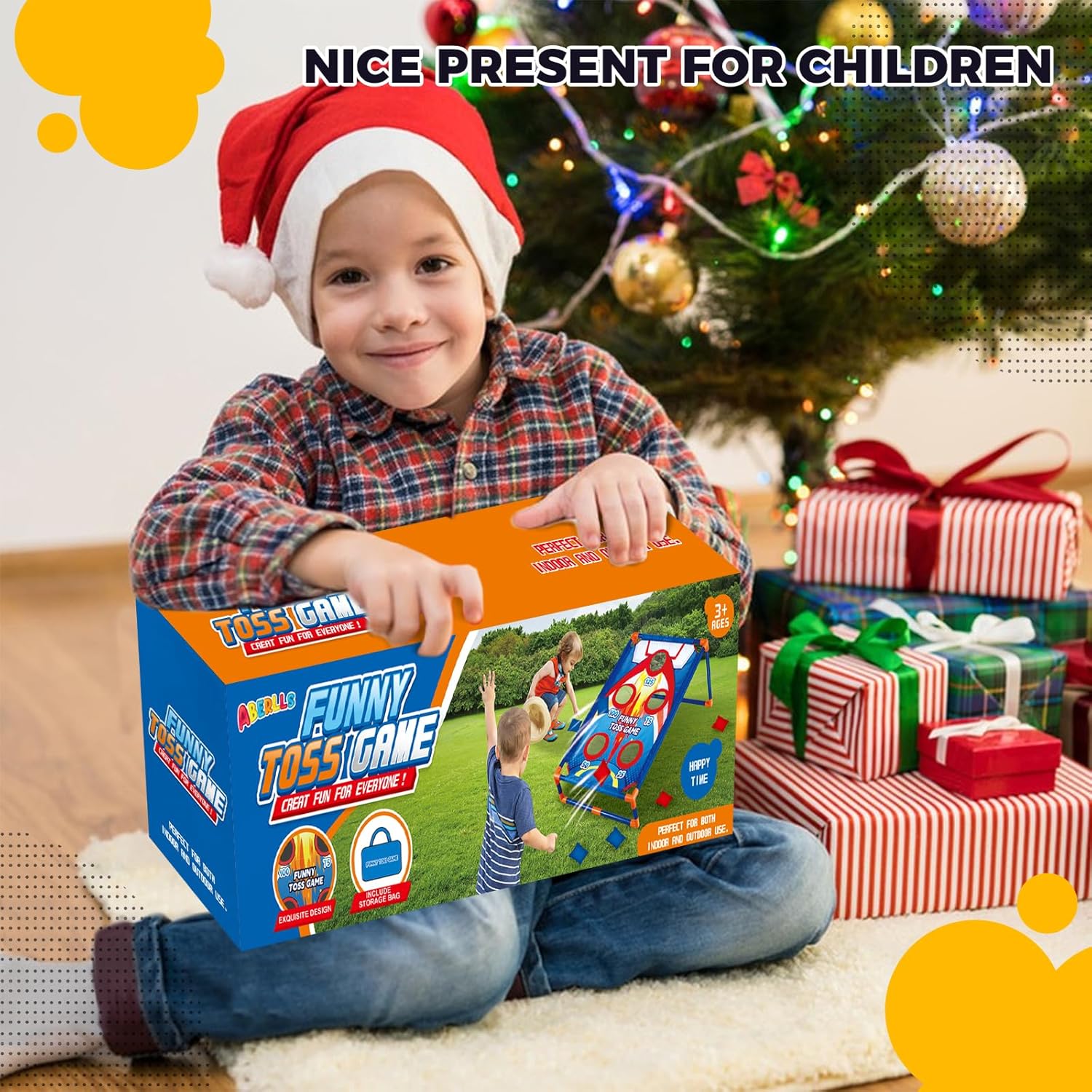 Bean Bag Toss Game for Kids Outdoor Activities - Fun Cornhole Games for Boys and Girls Ages 3-8 - Ideal Family Party Toy for Toddlers