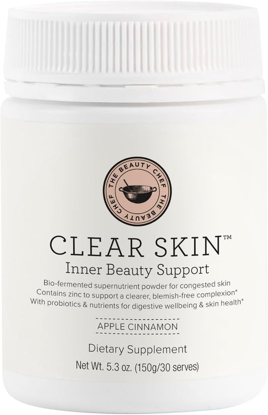 Beauty Chef Clear Skin Superfood Powder - Bio-Fermented Support for Acne & Gut Balance - 5.3 oz