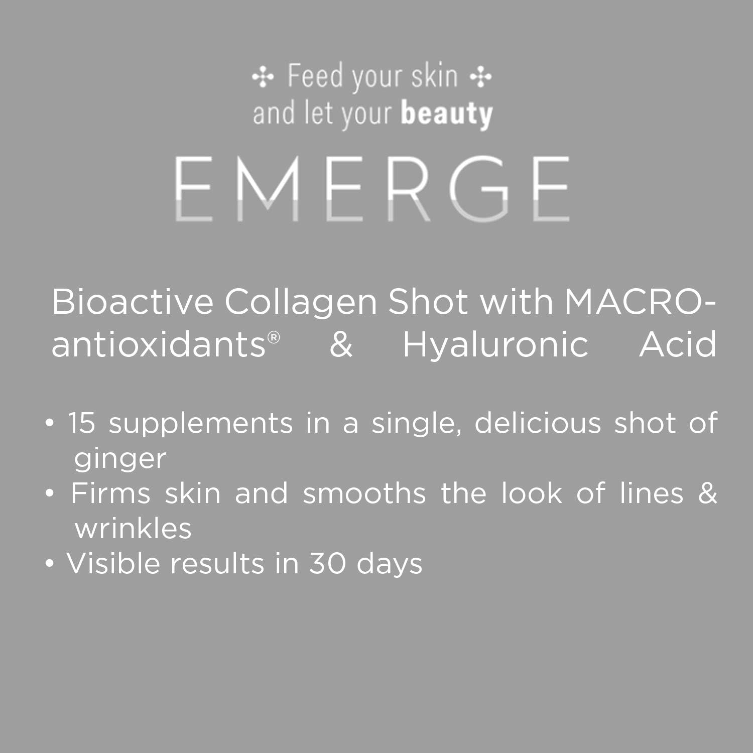 Beauty&GO Skin Shot - Liquid Collagen Supplement with Collagen 5000 mg, Hyaluronic Acid, Biotin, Niacin, Antioxidants, Vitamins - 10 Bottles x 100ml, Anti-ageing Beauty Drink