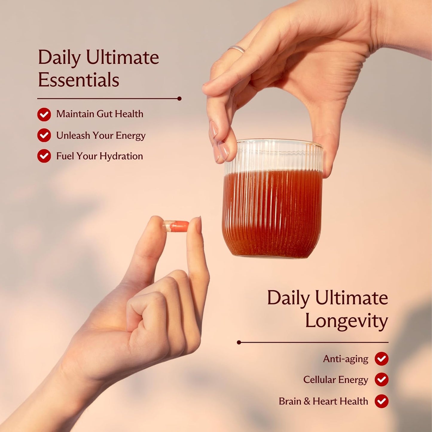 Beckham Stack Starter Kit: IM8 Longevity NAD & Essentials Multivitamin Powder for Anti Aging & Wellness (30 Servings)