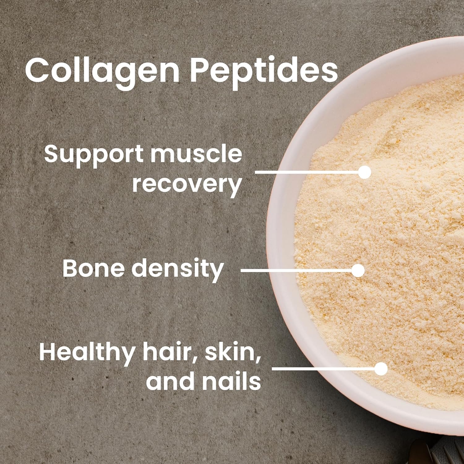 Beef Collagen Peptides Powder with Cordyceps and Yucca Root for Healthy Hair, Skin, Bones, and Joints - Mango Flavor