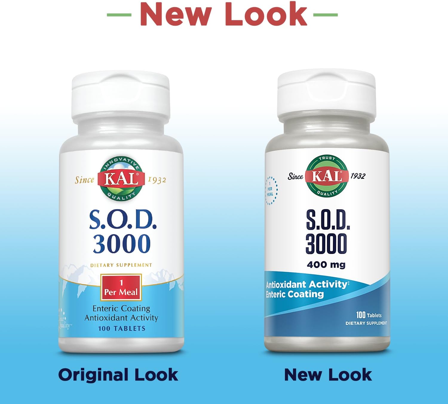Beef Liver SOD Antioxidant Supplement 400mg - Super Antioxidant Support, Enteric Coated, 100 Tablets