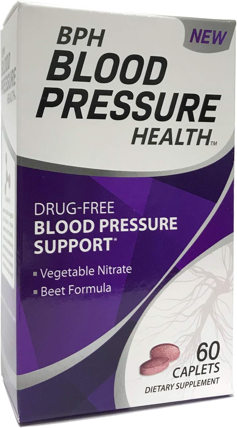 Beetroot Caplets for Blood Pressure Support - 60 Count Dietary Supplement for BPH & Heart Health