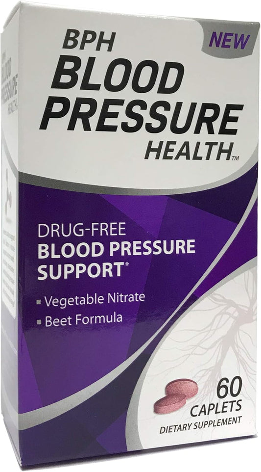 Beetroot Caplets for Blood Pressure Support - 60 Count Dietary Supplement for BPH & Heart Health