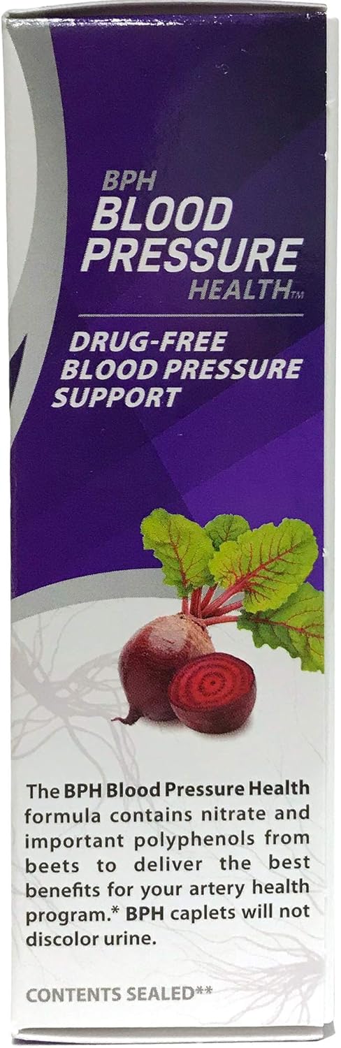 Beetroot Caplets for Blood Pressure Support - 60 Count Dietary Supplement for BPH & Heart Health