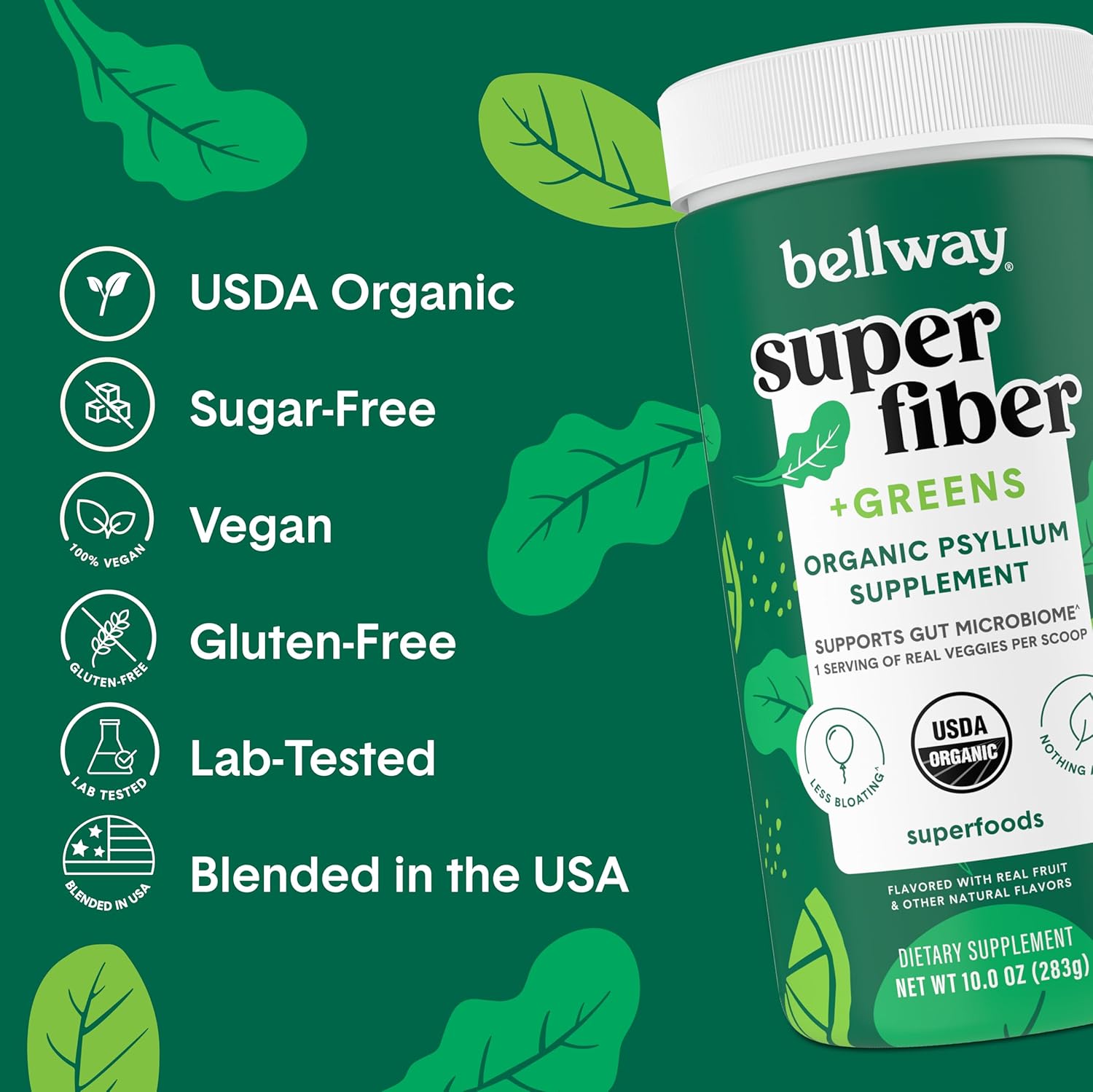 Bellway Pineapple Passion Fruit Super Fiber Powder with Greens - Boost Your Daily Fiber Intake with Delicious Fruit Flavors