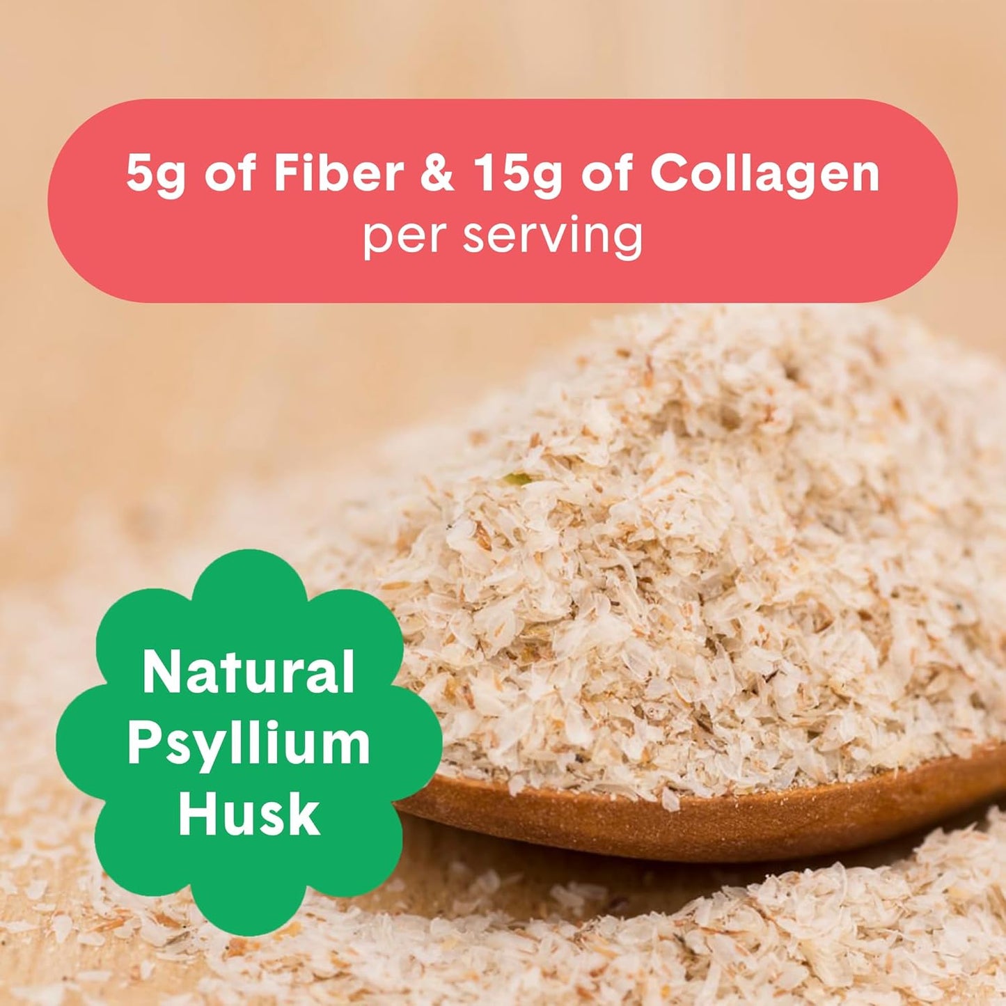 Bellway Super Fiber Powder + Collagen (4 Pack) - Sugar-Free Psyllium Husk Powder with Collagen Peptides and Hyaluronic Acid - Watermelon Flavor for Gut Health, Skin, Nails, Bones, and Joints - 42.4 oz