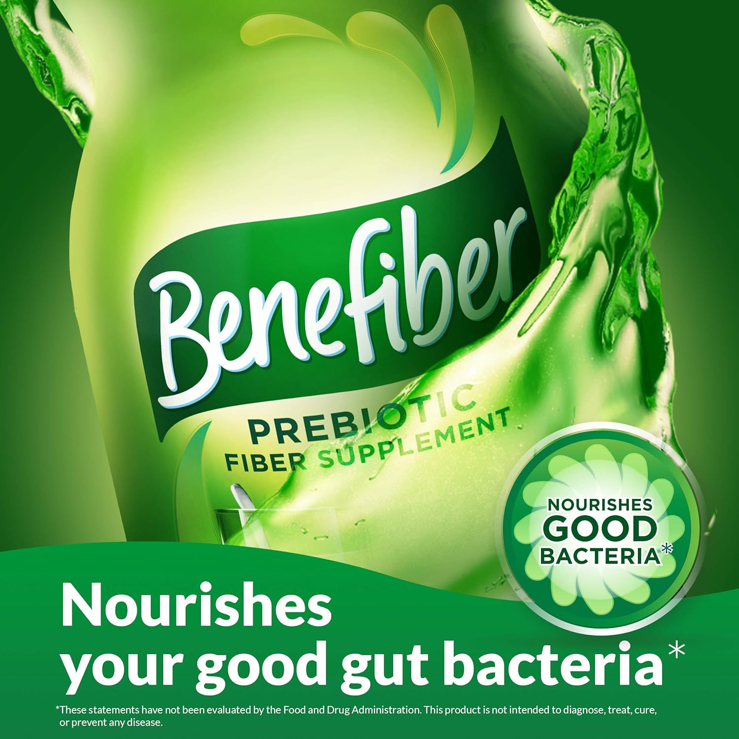 Benefiber Daily Prebiotic Fiber Supplement Powder - 100% Natural, Taste-Free, 38 Servings - 5.4 oz